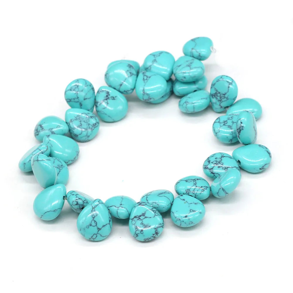 100% Natural Stone Bead Drop Shape India Agates/Quartzs Bead for Fine Jewelry Accessories Making Women Bracelet Necklace