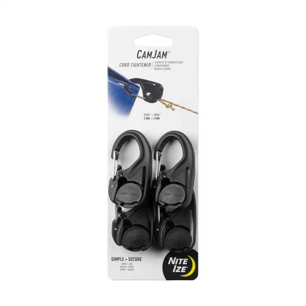 Plastic Camjam Cord Tightener (4-Pack)