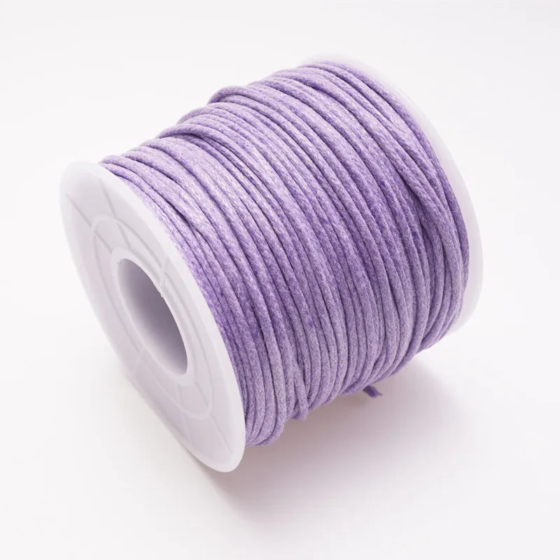 1.5Mm 15M/35M Waxed Cotton Cord Beading Cord Waxed String Wax Cord for Jewelry Making and Macrame Supplies Roll Spool HK055