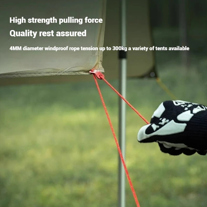 4Mm Paracord Rope Outdoor Multifunction Climbing Rope Guy Lines Tent Rope Adjuster Reflective Paracord Rope Hiking Accessories