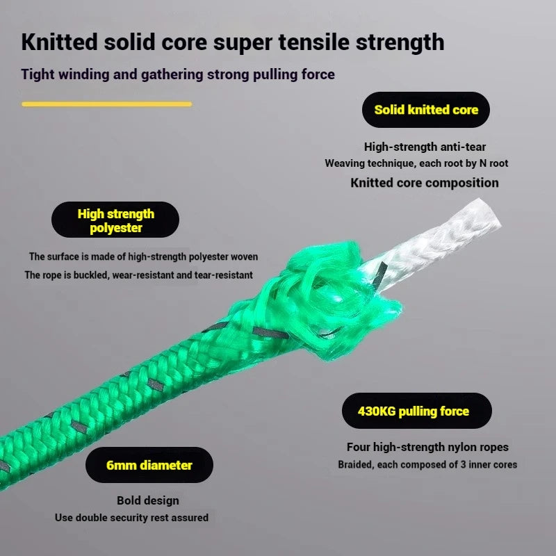 4Mm Paracord Rope Outdoor Multifunction Climbing Rope Guy Lines Tent Rope Adjuster Reflective Paracord Rope Hiking Accessories