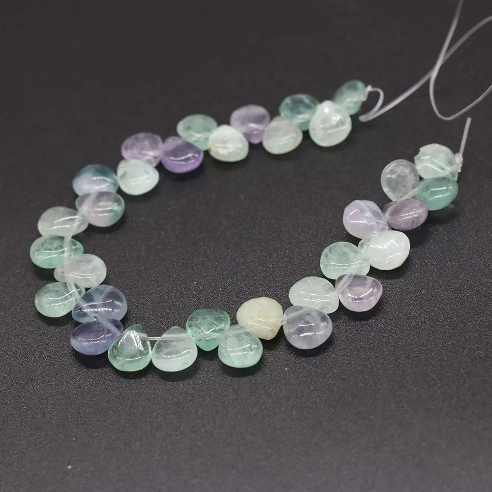 100% Natural Stone Bead Drop Shape India Agates/Quartzs Bead for Fine Jewelry Accessories Making Women Bracelet Necklace