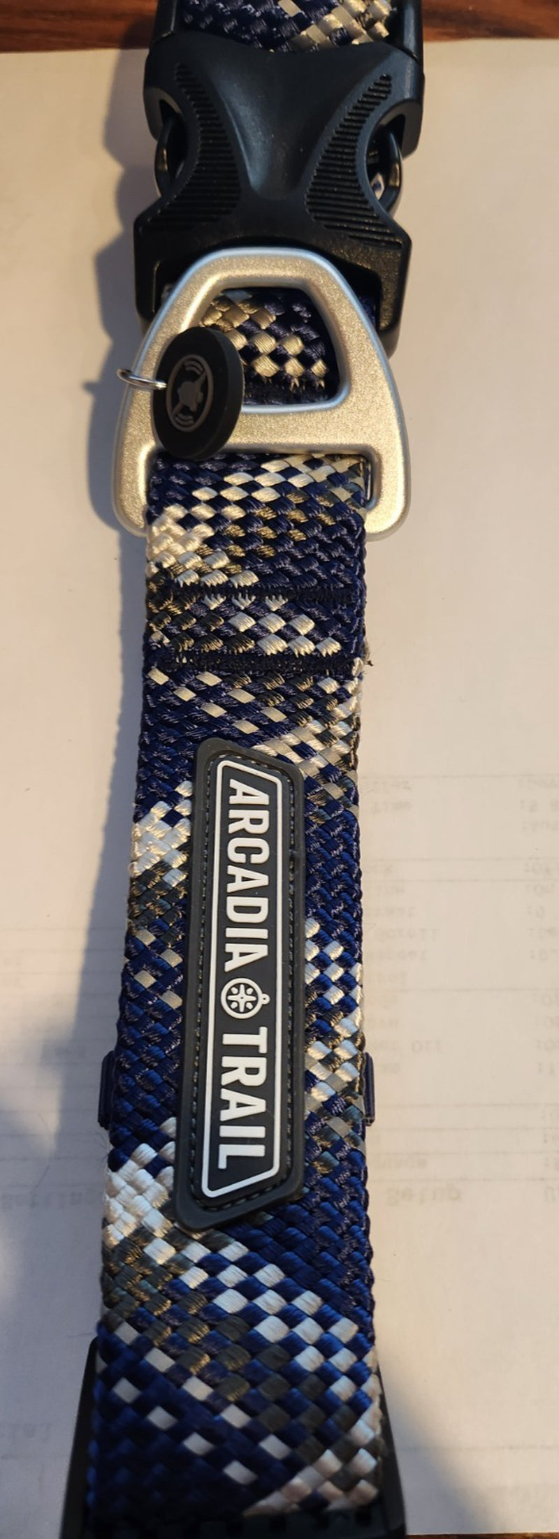 Arcadia Trail Rope Paracord Dog Collar X-Large-Fits Neck 18-28 Inches-Dark Navy
