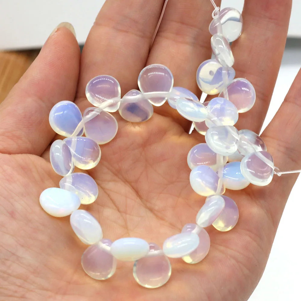 100% Natural Stone Bead Drop Shape India Agates/Quartzs Bead for Fine Jewelry Accessories Making Women Bracelet Necklace