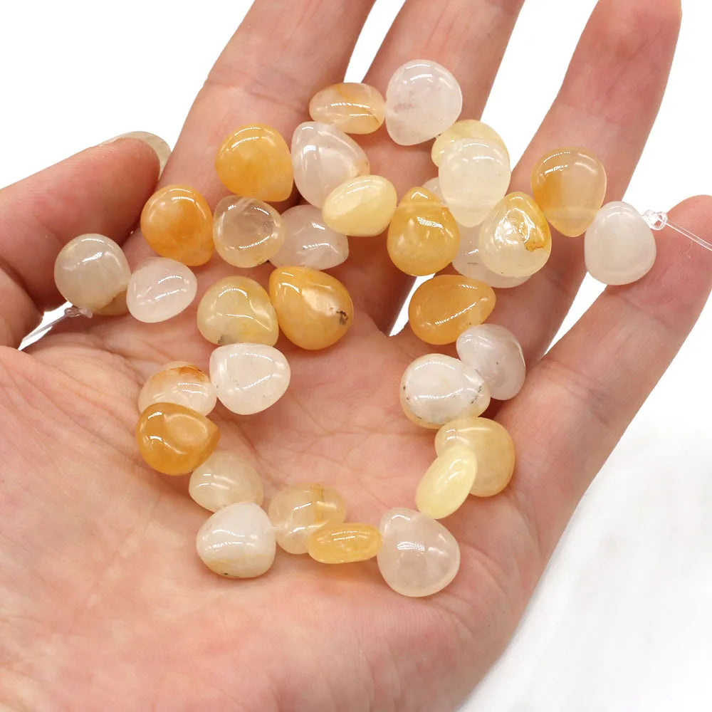 100% Natural Stone Bead Drop Shape India Agates/Quartzs Bead for Fine Jewelry Accessories Making Women Bracelet Necklace