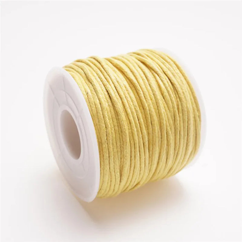 1.5Mm 15M/35M Waxed Cotton Cord Beading Cord Waxed String Wax Cord for Jewelry Making and Macrame Supplies Roll Spool HK055